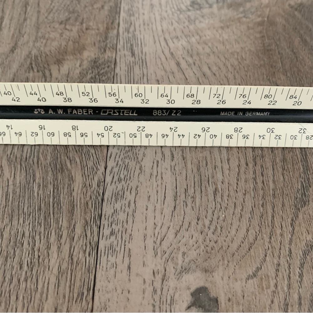 Vintage A W Faber Castell 3 sided Ruler 883 / Z2 Germany Architect Architecture